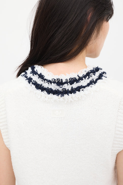 Eytys Cream 
Navy Knit Ombre Vest