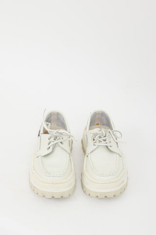 Eytys White Leather Mykonos Platform Oxford