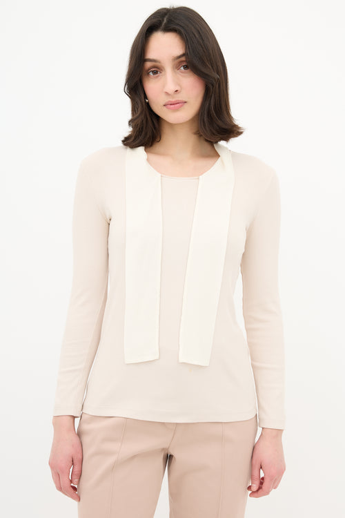 Fabiana Filippi Neck Tie Long Sleeve Shirt