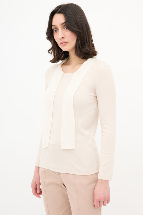 Fabiana Filippi Neck Tie Long Sleeve Shirt