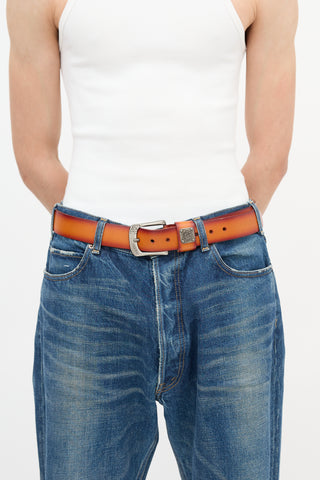 Diesel Leather Logo Belt