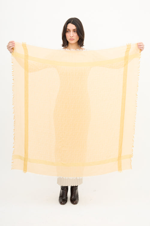  Yellow Zucca Fringe Scarf