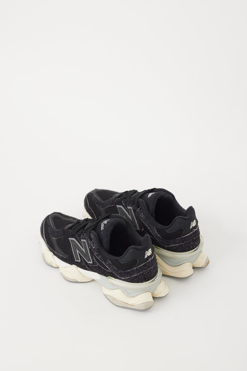 New Balance Black 
White Leather 9060 Chunky Sneaker