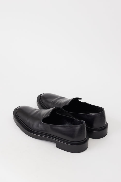 Jil Sander Black Leather Loafer