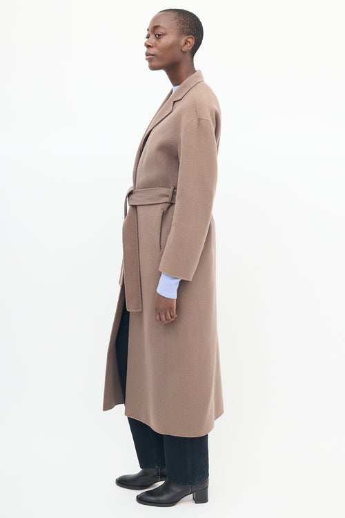 Filippa K Brown Belted Long Coat