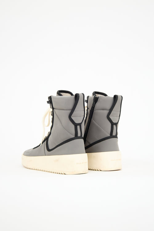 Fear of God Grey Neoprene High Top Sneaker