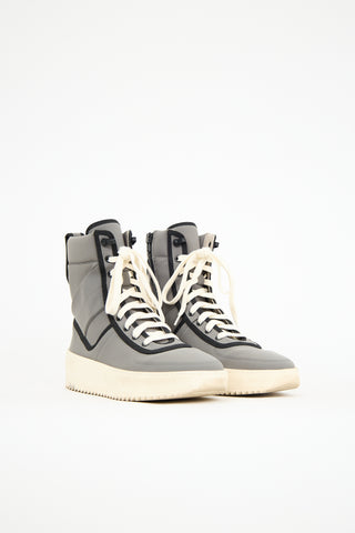 Fear of God Grey Neoprene High Top Sneaker