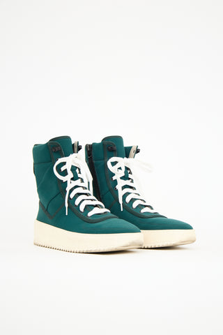 Fear of God Green Neoprene High Top Sneaker