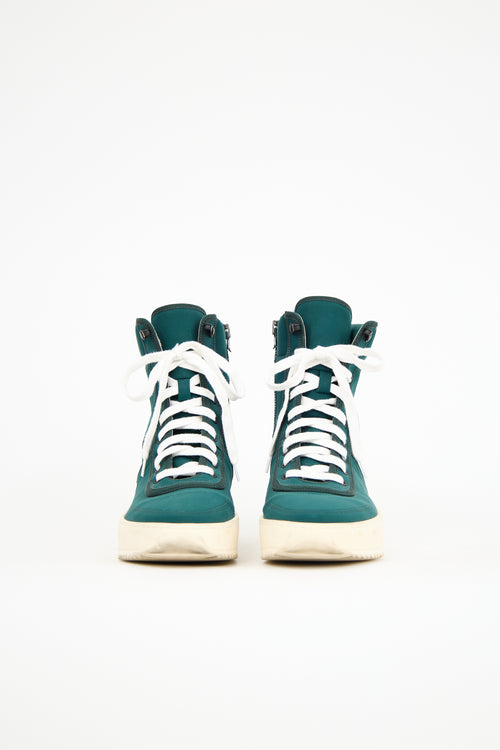 Fear of God Green Neoprene High Top Sneaker