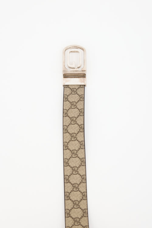 Gucci Brown GG Supreme Belt