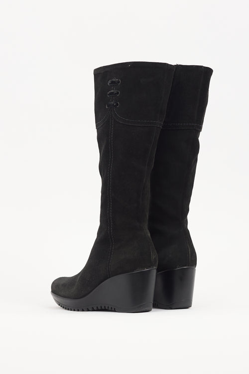 La Canadienne Black Suede Galaxy Boot