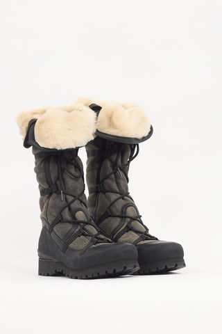 The North Face Grey 
Black Leather Cryos Boot