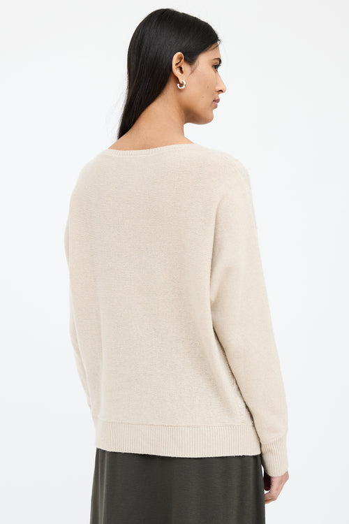 Fabiana Filippi Cream Cashmere Knit Sweater