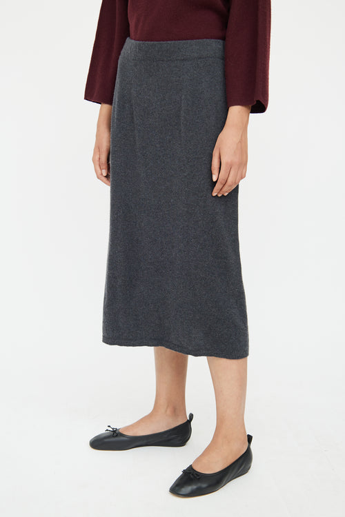 Fabiana Filippi Grey Knit Pencil Skirt