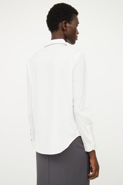 Fabiana Filippi White Zip Detail Button Down