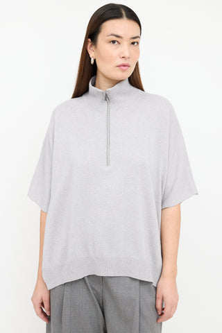 Fabiana Filippi Wool Quarter Zip Sweater