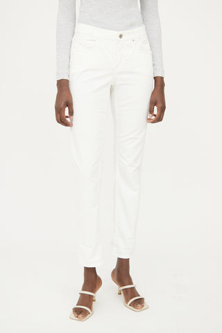 Fabiana Filippi White Straight Leg Jeans