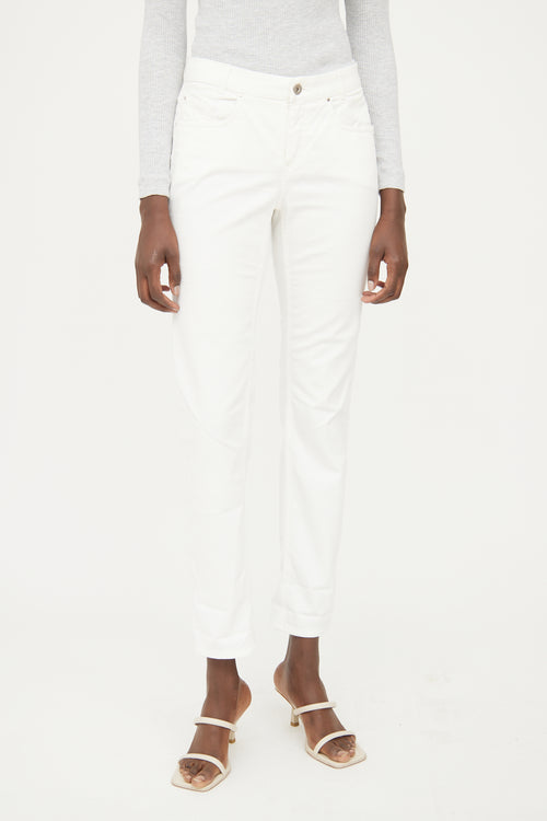 Fabiana Filippi White Straight Leg Jeans