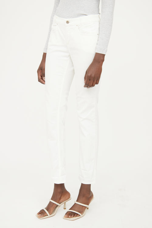 Fabiana Filippi White Straight Leg Jeans