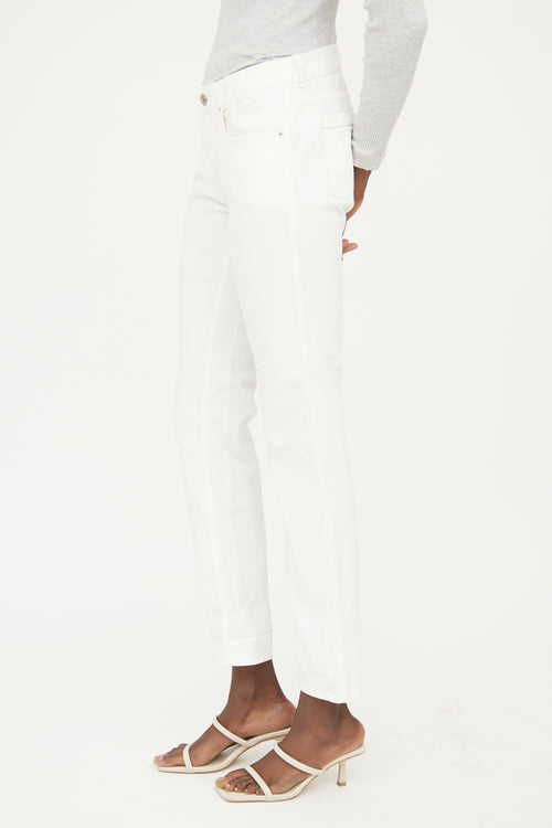 Fabiana Filippi White Straight Leg Jeans