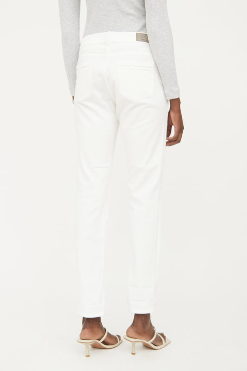 Fabiana Filippi White Straight Leg Jeans