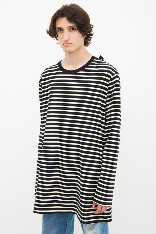 Faith Connexion Black 
Cream Striped Sail Top