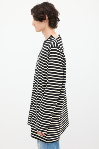 Faith Connexion Black 
Cream Striped Sail Top