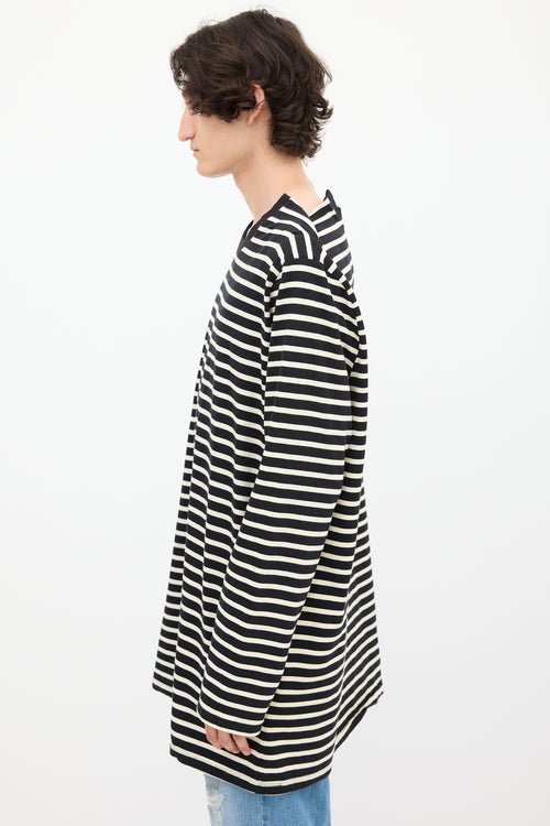 Faith Connexion Black 
Cream Striped Sail Top