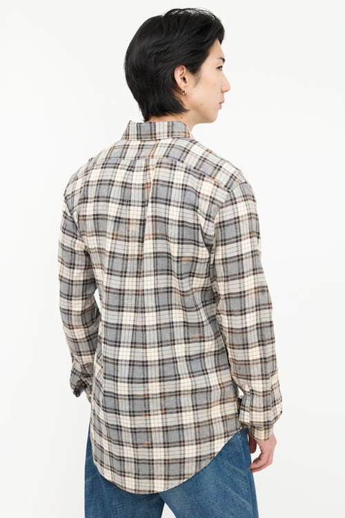 Faith Connexion Bleached Plaid Shirt