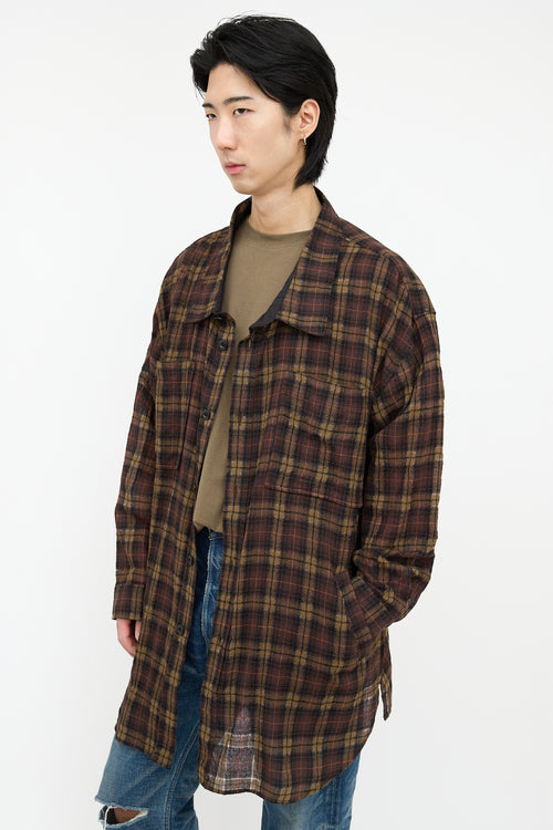 Faith Connexion Checked Semi Sheer Shirt