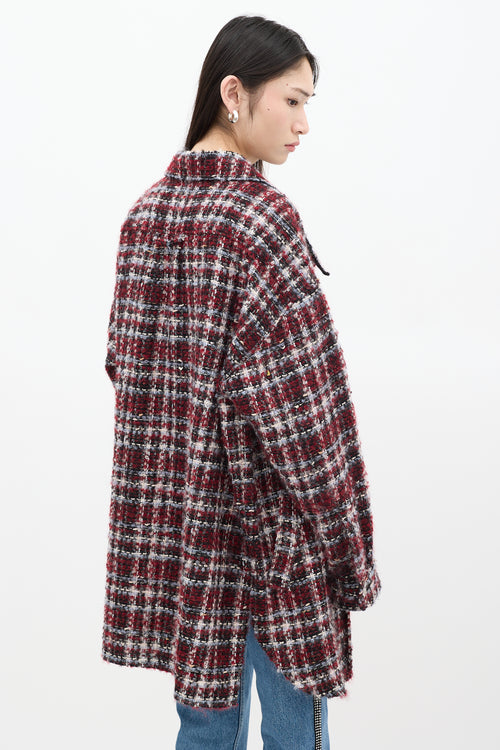 Faith Connexion Red 
Multicolour Wool Tweed Jacket