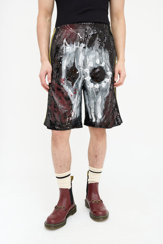 Faith Connexion Skull Sequin Shorts