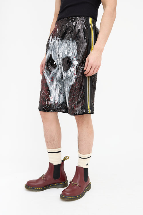 Faith Connexion Skull Sequin Shorts