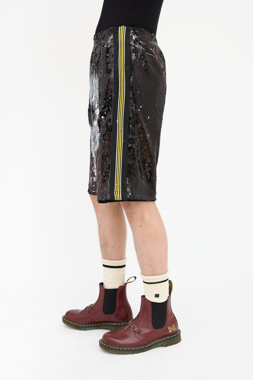 Faith Connexion Skull Sequin Shorts