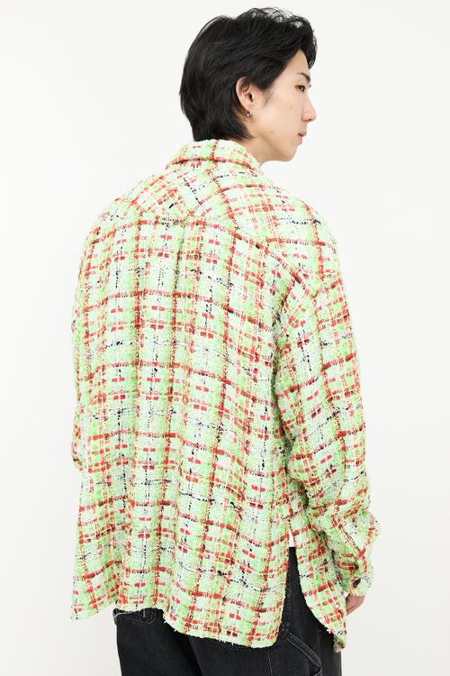 Faith Connexion Tweed Checked Oversized Shirt