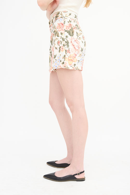 Faithfull the Brand Linen Floral Skort