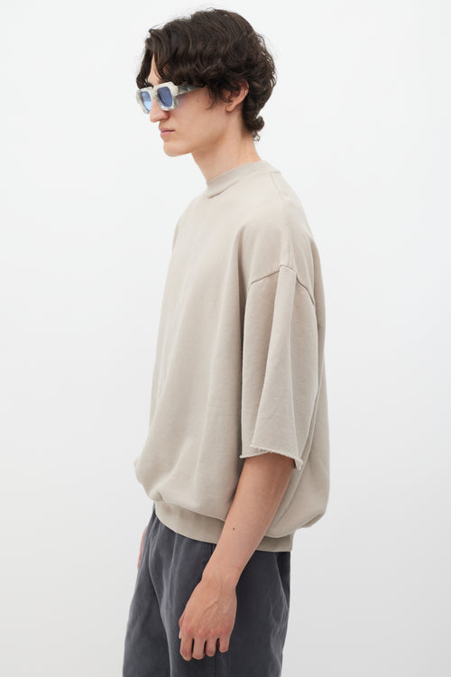 Fear Of God Beige Short Sleeve Sweatshirt