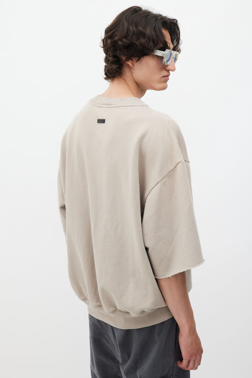 Fear Of God Beige Short Sleeve Sweatshirt