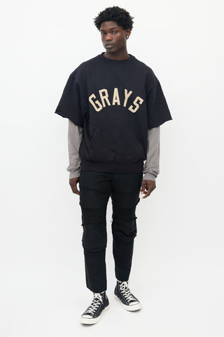 Fear of God Black Cotton Short Sleeved Sweatshirt