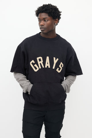 Fear of God Black Cotton Short Sleeved Sweatshirt