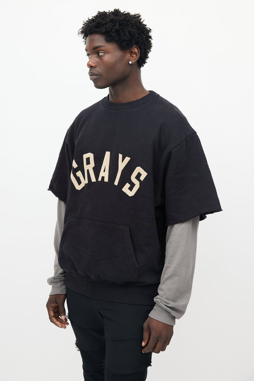 Fear of God Black Cotton Short Sleeved Sweatshirt