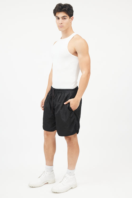 Fear of God Black Nylon Drawstring Shorts