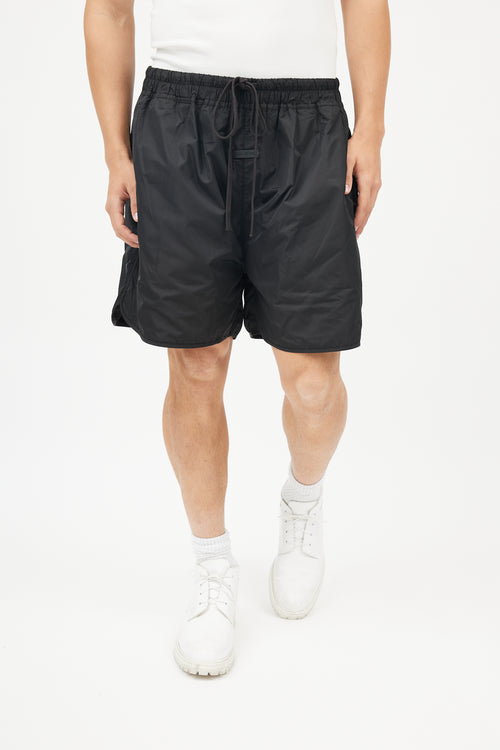 Fear of God Black Nylon Drawstring Shorts