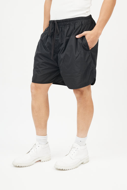 Fear of God Black Nylon Drawstring Shorts