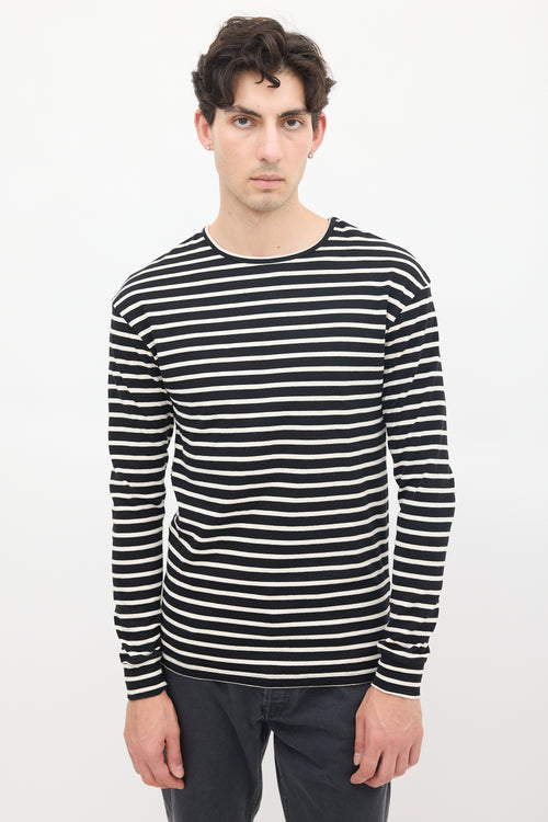 Fear of God Black 
White Cotton Striped Long Sleeve Top