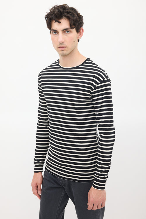 Fear of God Black 
White Cotton Striped Long Sleeve Top