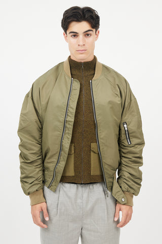 Fear of God Green Nylon Bomber Jacket