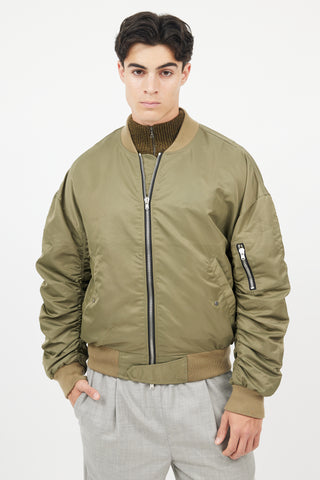 Fear of God Green Nylon Bomber Jacket