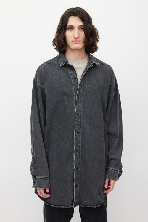 Fear of God Grey Oversized Denim Shirt