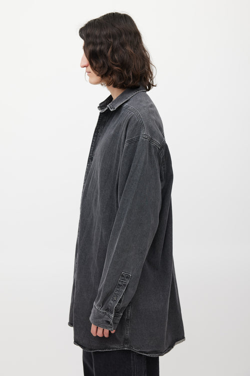 Fear of God Grey Oversized Denim Shirt